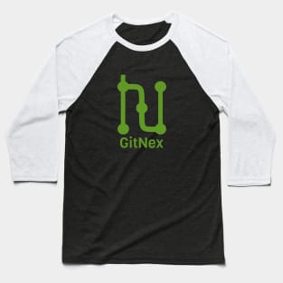 GitNex Logo with text - Green Baseball T-Shirt